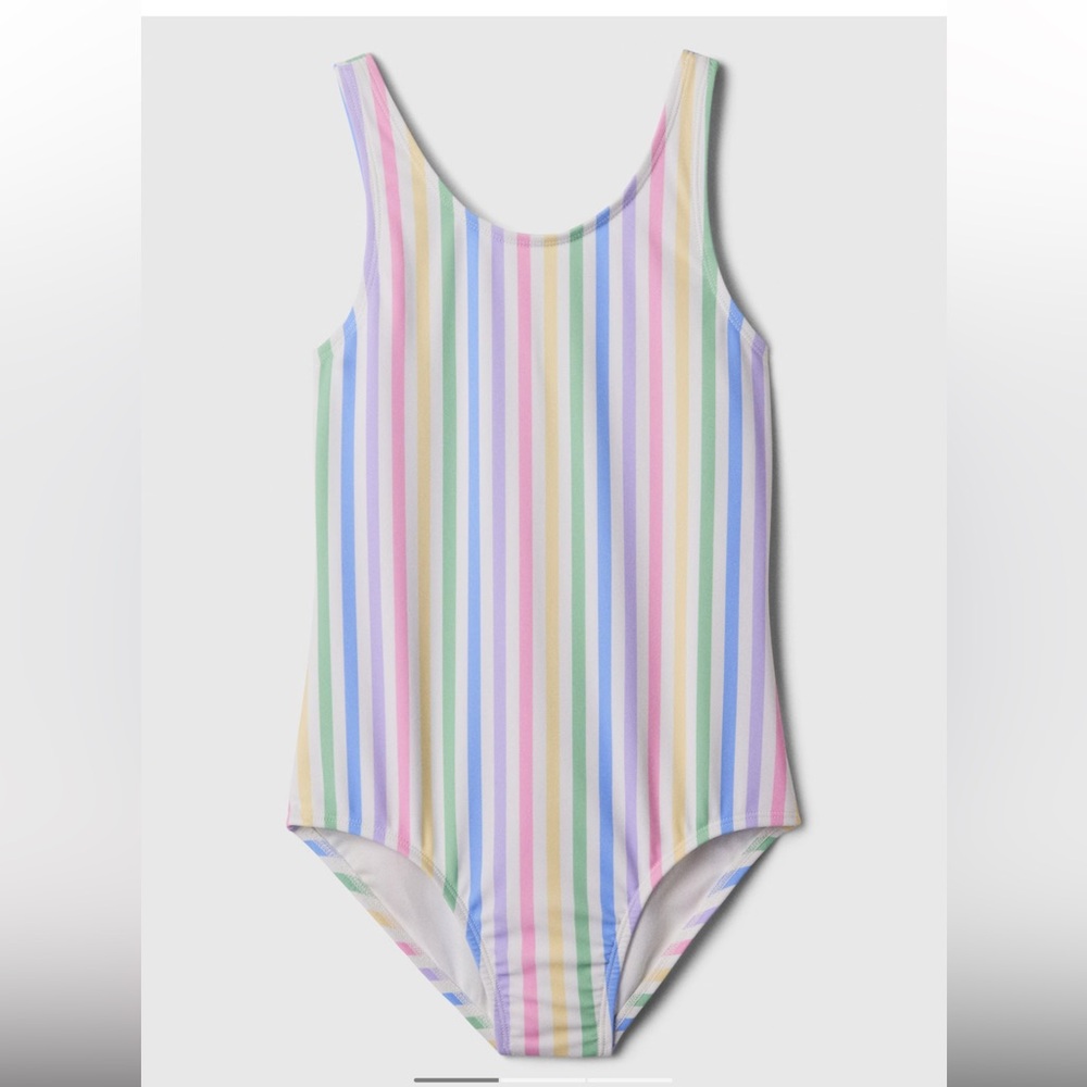 NWOT Gap Kids Striped swimsuit size Large